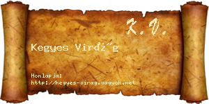 Kegyes Virág névjegykártya