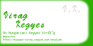 virag kegyes business card